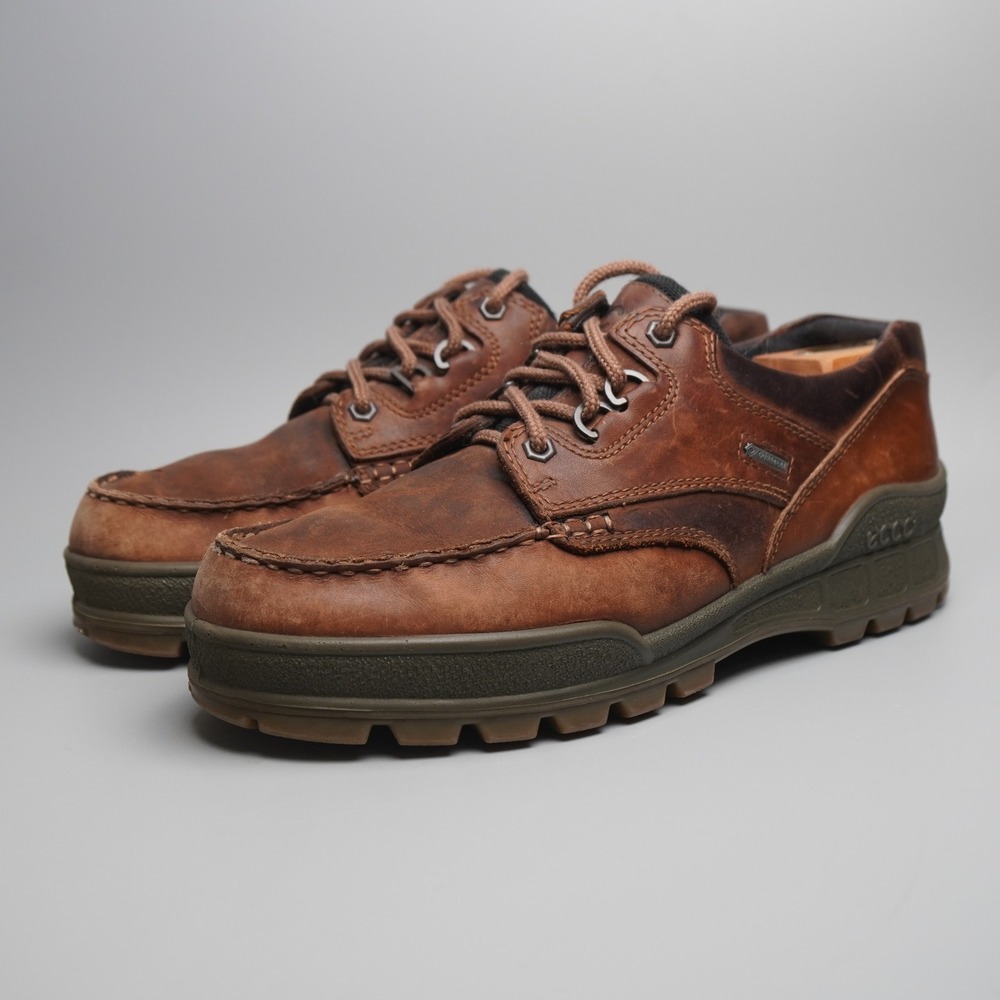 ECCO Track 25 Mens Brown Leather Gore-Tex Hiking Shoes Size 42 US 8-8.5
